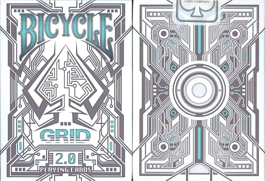 トランプ BICYCLE Grid Limited Ed set Amazon.com: Bicycle Grid 2.0 Red Playing Cards Glows Under